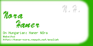 nora haner business card